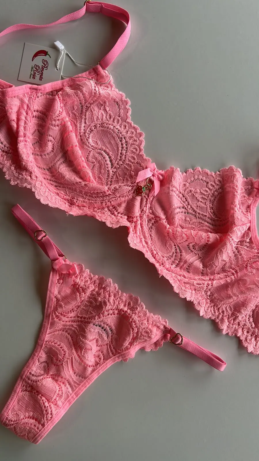 Conjunto sem Bojo com Aro Morango