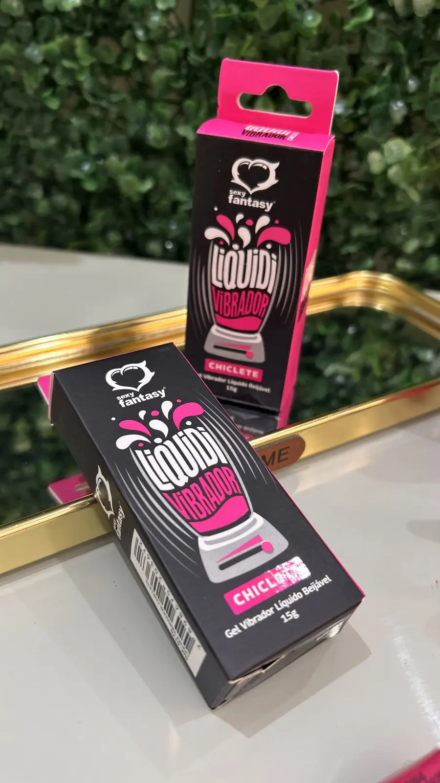 Gel Vibrador Líquido Beijável Chiclete 15g